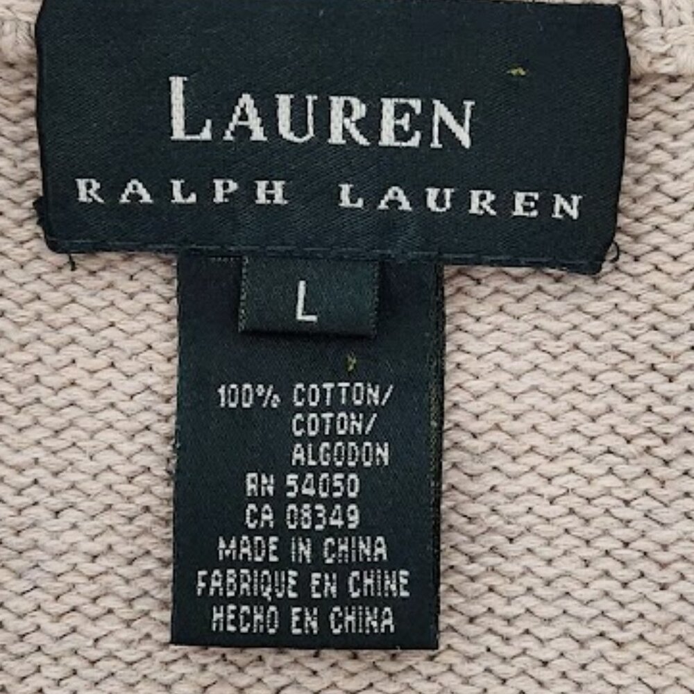 Lauren Ralph Lauren Women's Full Zip Sweater in Size Large - Picture 4 of 4
